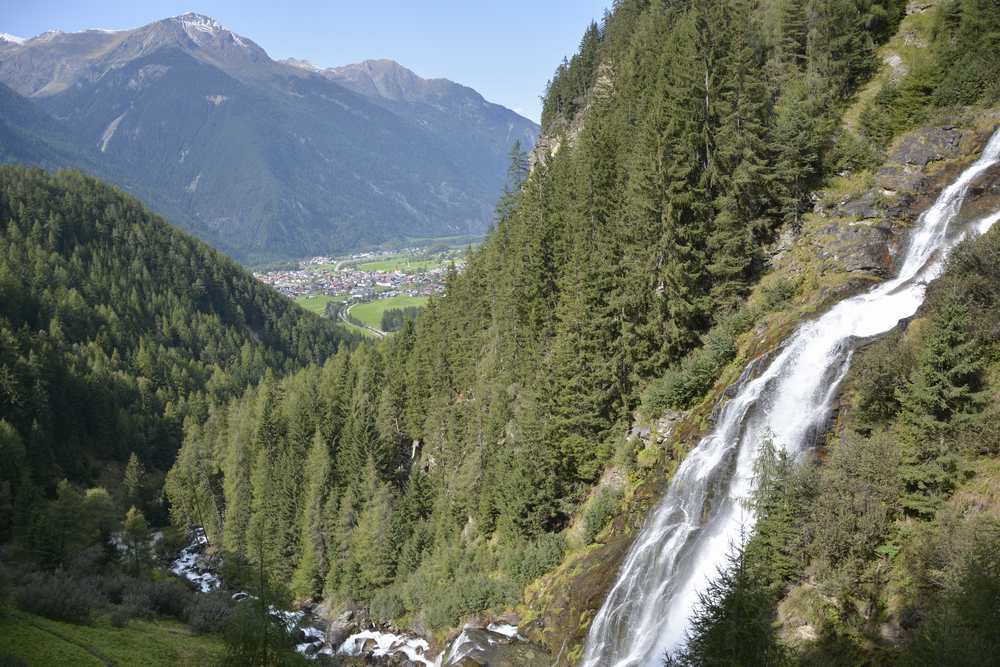 Von der Luftbrücke haben wir einen schönen Blick auf Umhausen im Ötztal