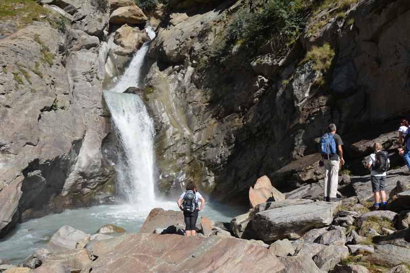 Am Wasserfall Aglsboden hinter der Aglsbodenalm