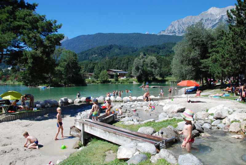 Wasserspielplatz Tirol für Kinder in Terfens