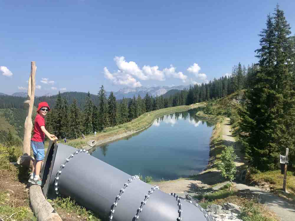 Familienurlaub Zillertal:  Ausflug zum Spieljoch in Fügen mit Spielplatz