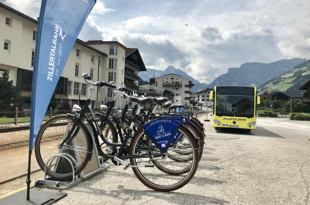 Der Fahrradverleih am Bahnhof in Zell am Ziller - gute Fahrräder unkompliziert ausleihen