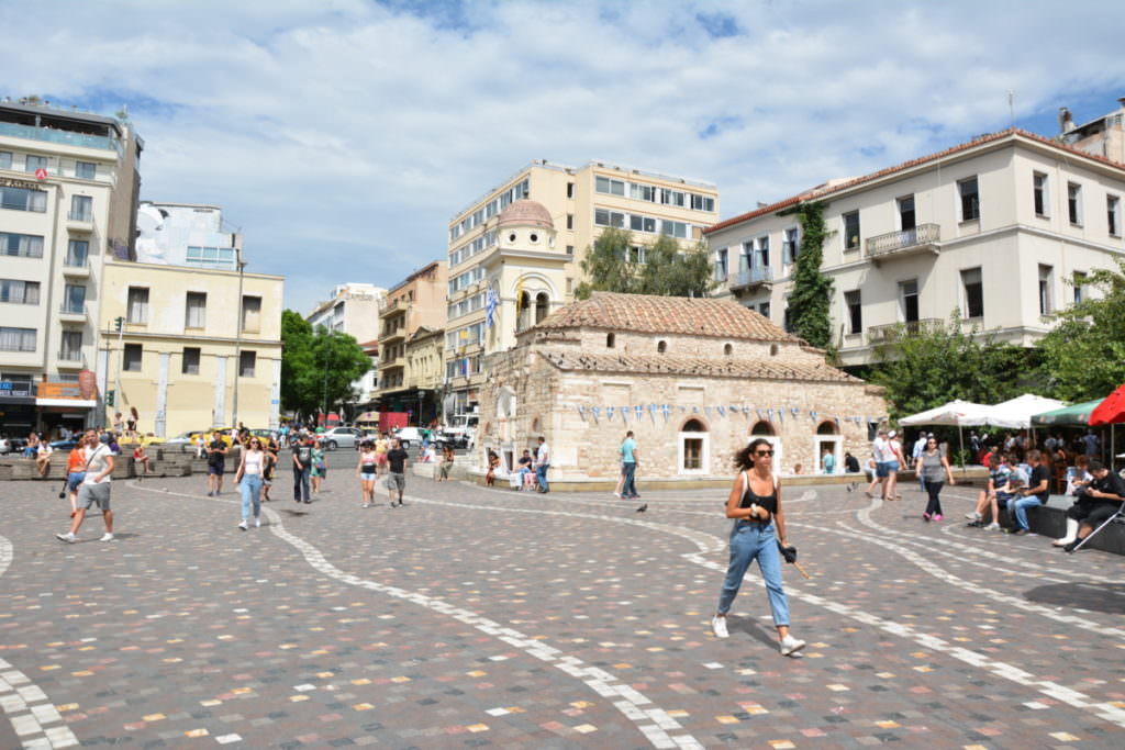 Familienurlaub Athen - der Marktplatz in der Innenstadt