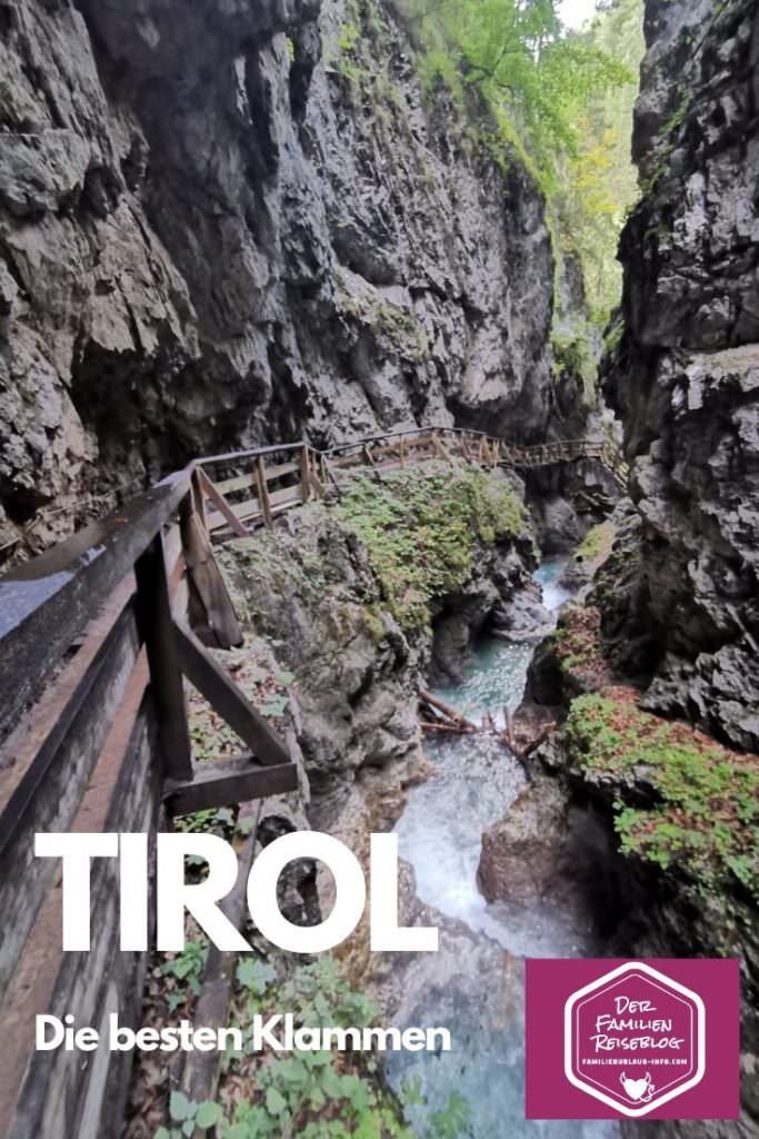 Klamm Tirol - merk sie dir für deine nächste Klammwanderung