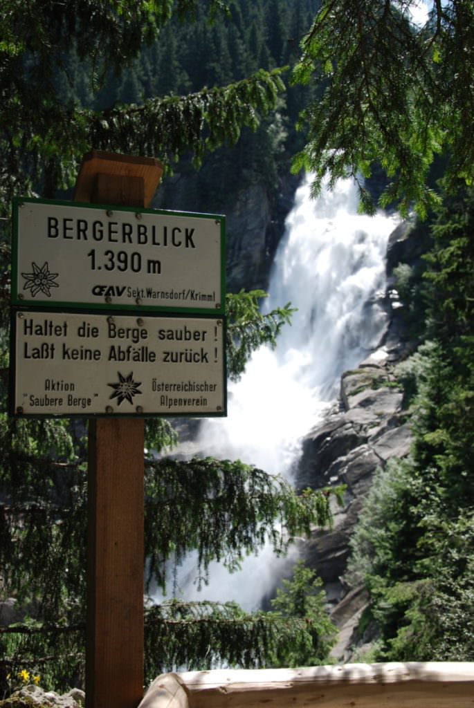 Krimmler Wasserfälle wandern - Aussichtspunkt Bergerblick