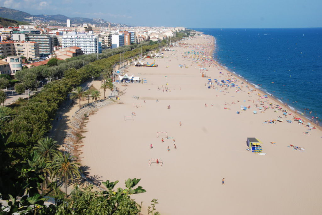 Malgrat del mar Strand - lang und breit