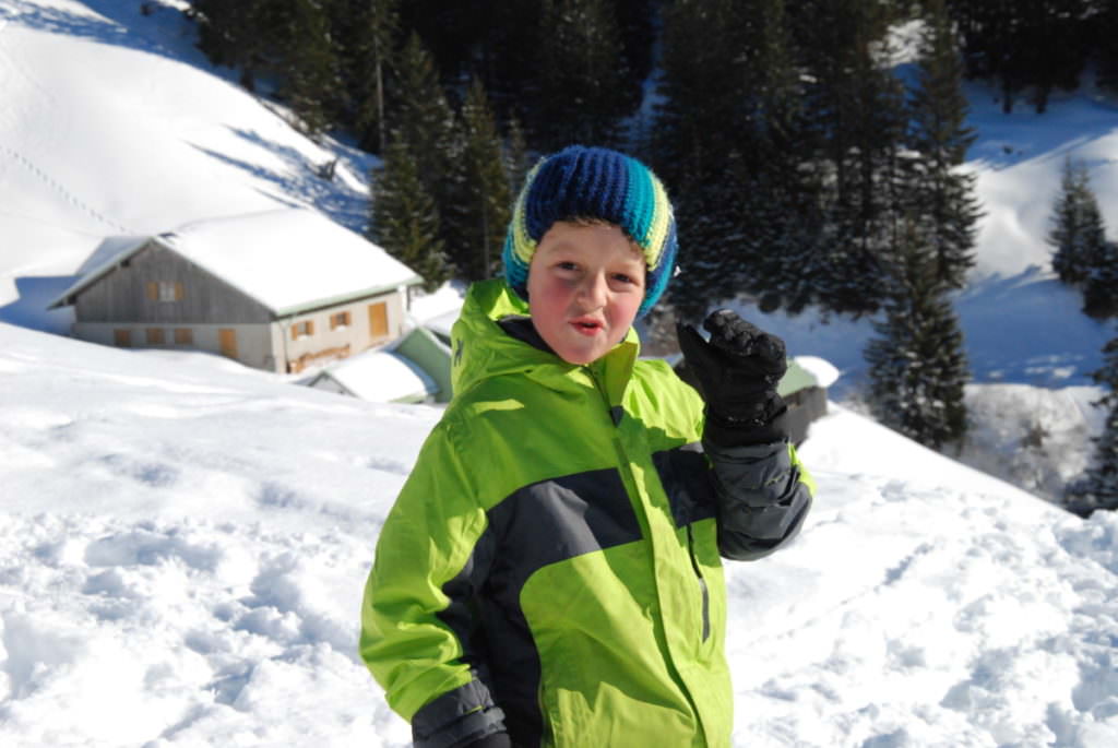 Winterwandern Oberjoch mit Kindern