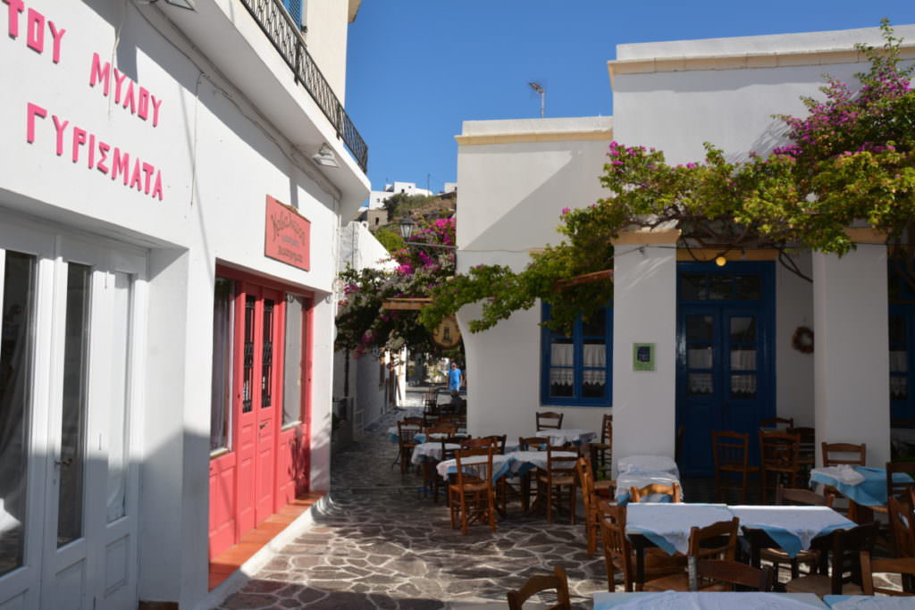 Die Gassen in Plaka auf Milos