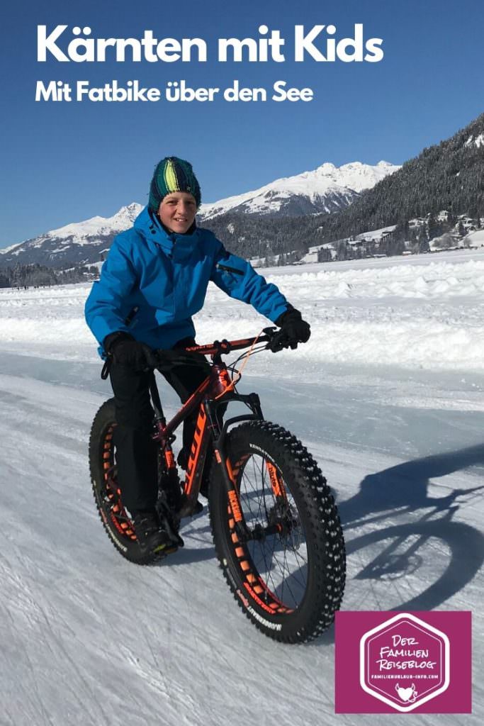 Weissensee im Winter - Fatbiken mit Spikes über´s Eis