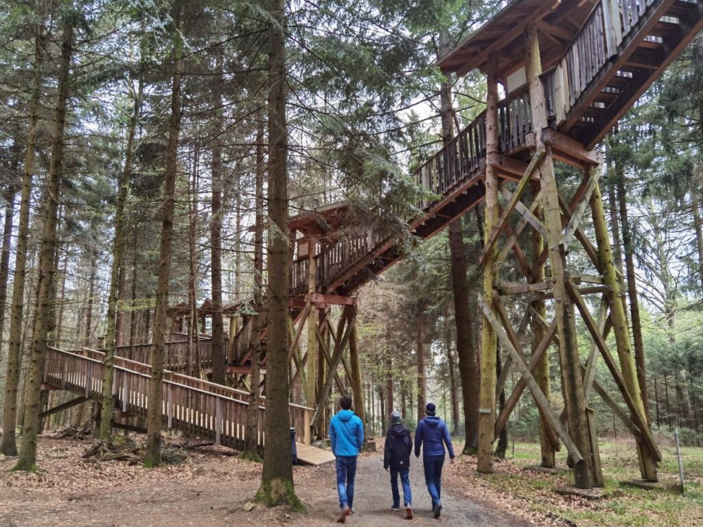 Ausflug nahe Passau mit Kindern zum Abenteuerspielplatz am Baumkronenweg