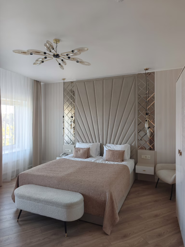 Die modernen Zimmer im Atostogų Parkas Hotel