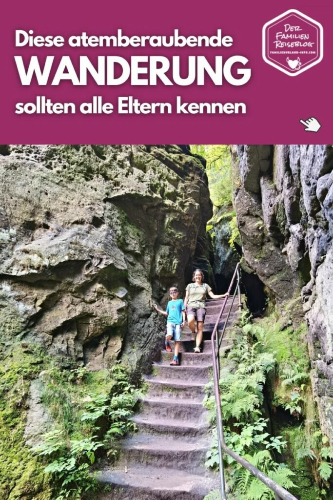 atembraubend auf der Bastei wandern mit Kindern