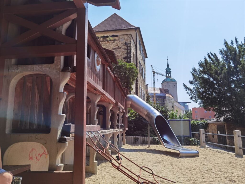 Bautzen Spielplatz - gleich gegenüber vom Turm der Alten Wasserkunst