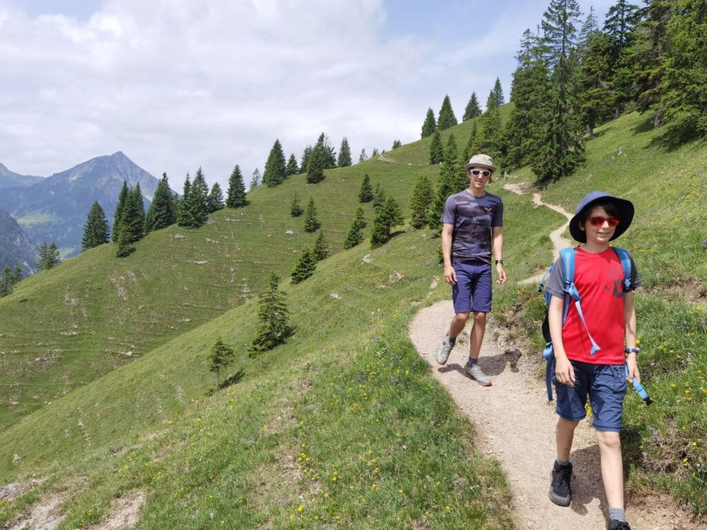 Auf dem Seebergkopf in Bayrischzell wandern mit Kindern