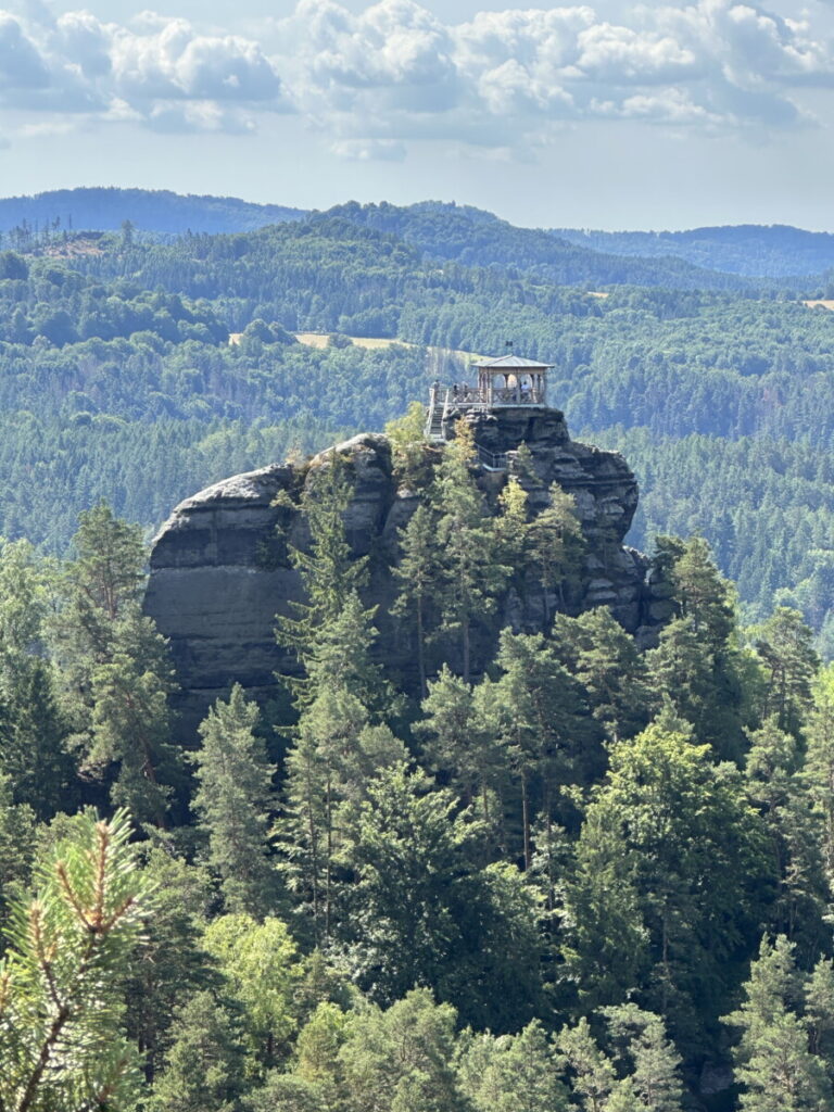 Böhmische Schweiz Aussichtspunkt Marienfels - gigantische Lage! Foto: Felix Schmidt