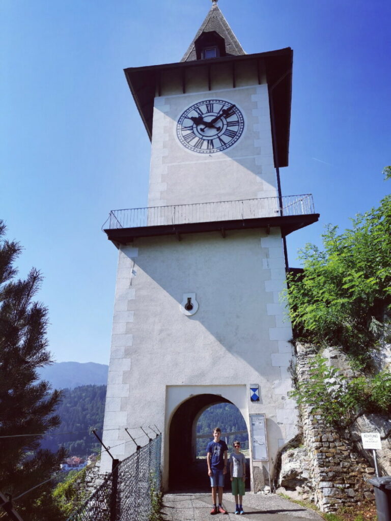 Der Uhrturm am Schlossberg in Bruck an der Mur