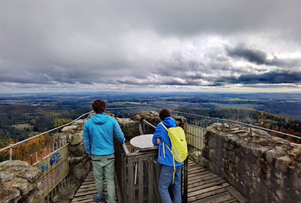 Ausblick vom Turm der Burgruine Weißenstein