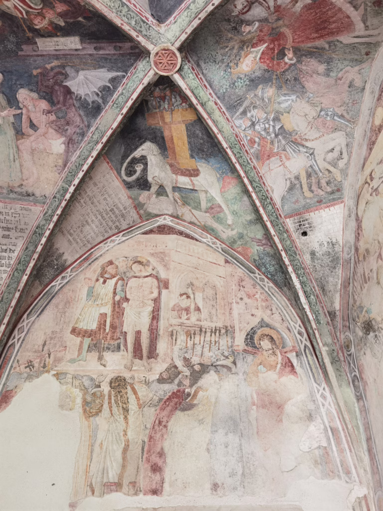 In der Bildmitte oben: So hat sich der Maler im Mittelalter einen Elefanten vorgestellt