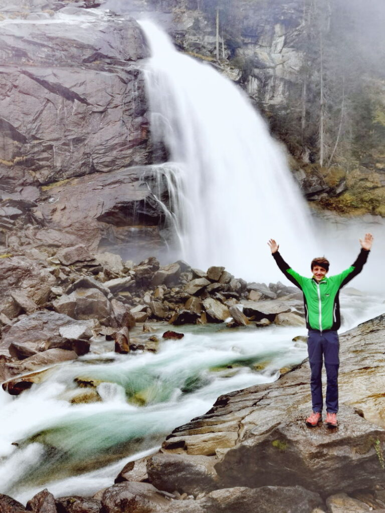Die Krimmler Wasserfälle haben uns im Familienurlaub Österreich begeistert