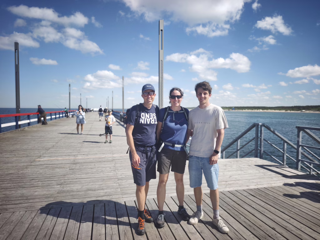 Auf der Seebrücke in Palanga - von hier geht es kilometerlang links und rechts am Sandstrand entlang