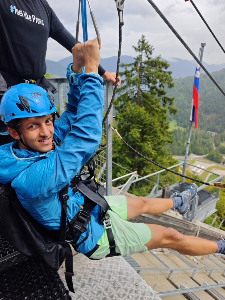 Familienurlaub Slowenien - in Planica mit der Zip-Line