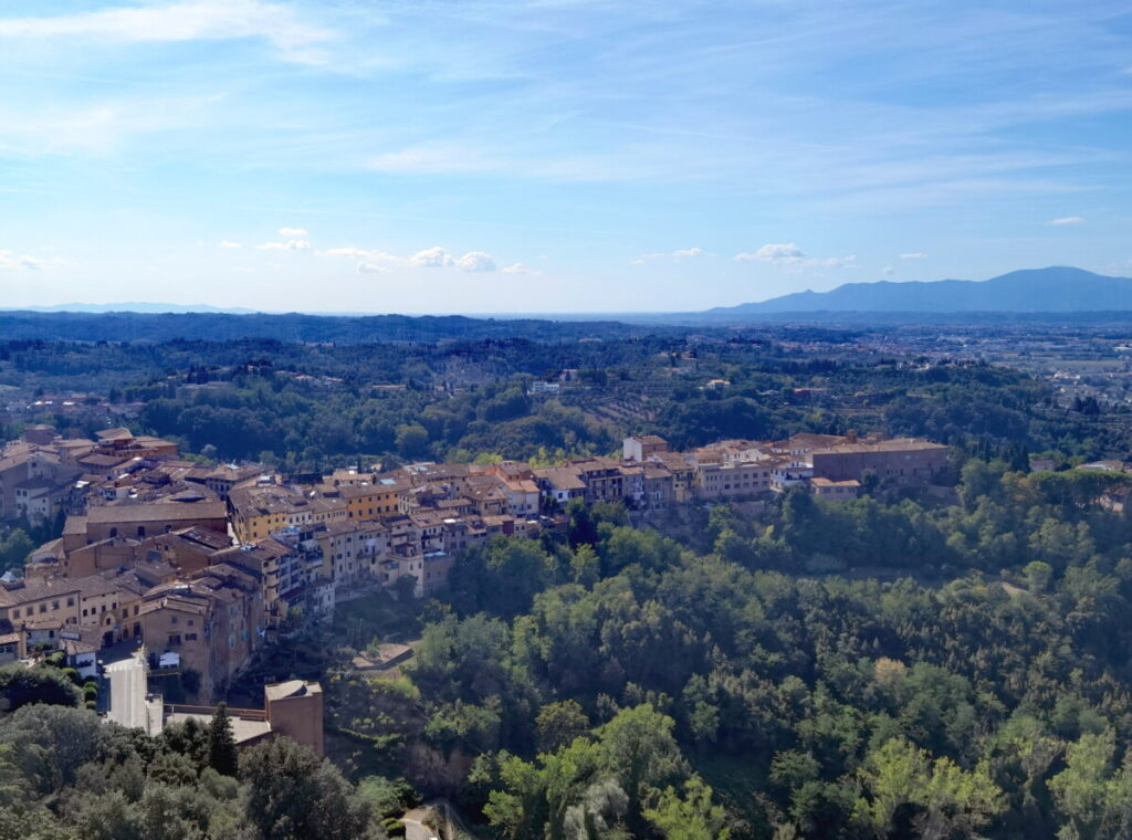 San Miniato ist auf einem Hügel - ideal für einen Familienurlaub Toskana