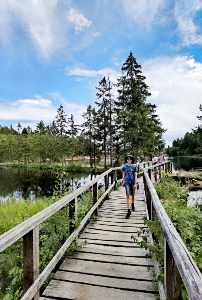 Du kannst wunderbar um den Fichtelsee wandern