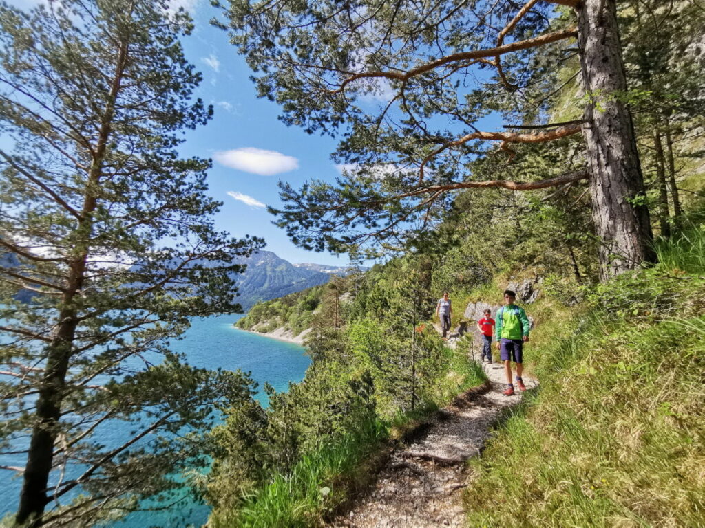 Auf dem Wandersteig zur Gaisalm wandern mit Kindern