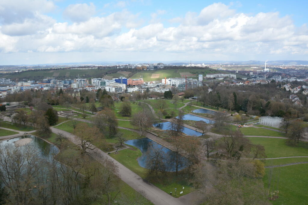 Stuttgart mit Kindern - Ausflug zum Aussichsturm am Killesberg: Das ist der Blick von oben