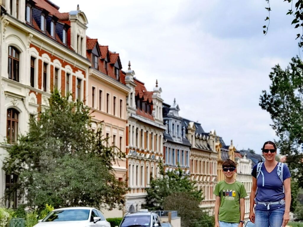 Görlitz mit Kindern - auf unserem kleinen Stadtrundgang kommen wir an vielen prächtigen Hausfassaden vorbei