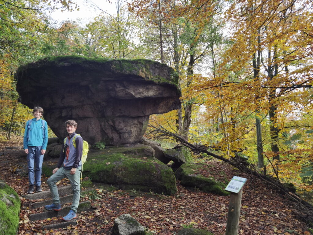 Großer Waldstein Teufelstisch - eines der Attraktionen am Gipfel