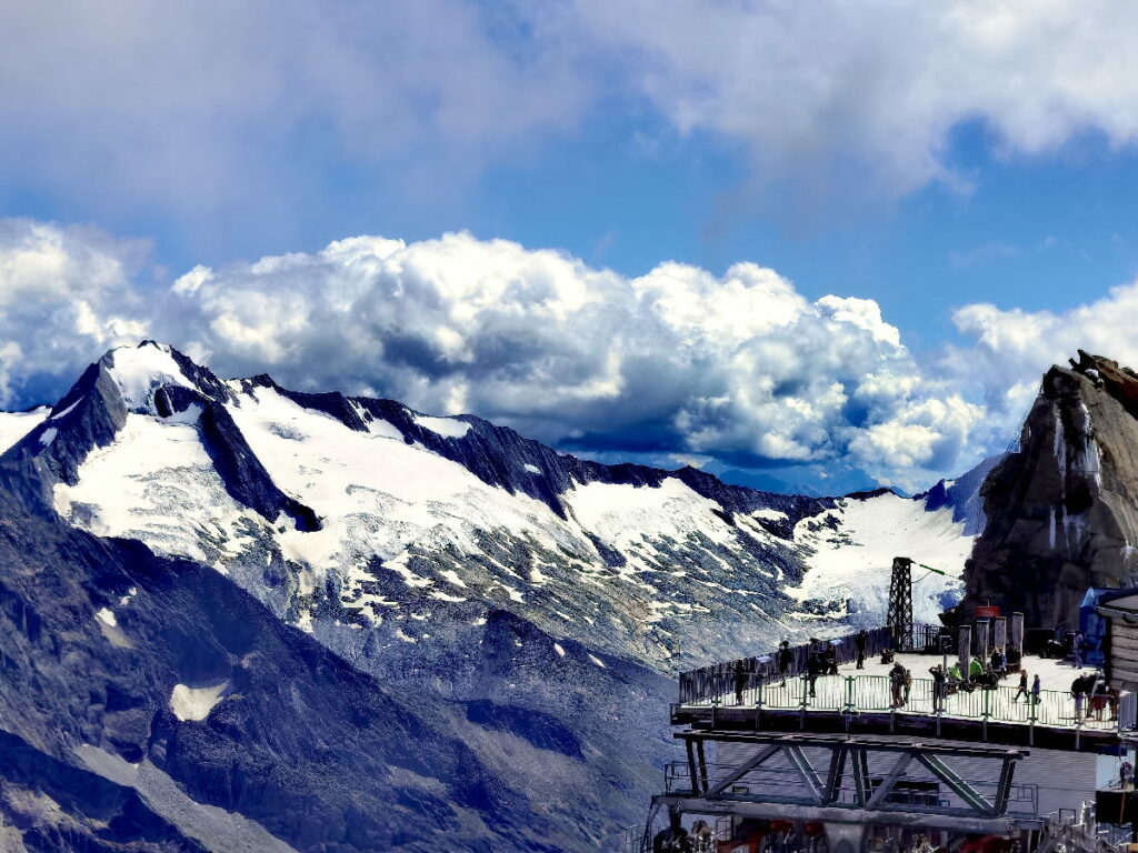 Die Panoramaterrasse am Hintertuxer Gletscher