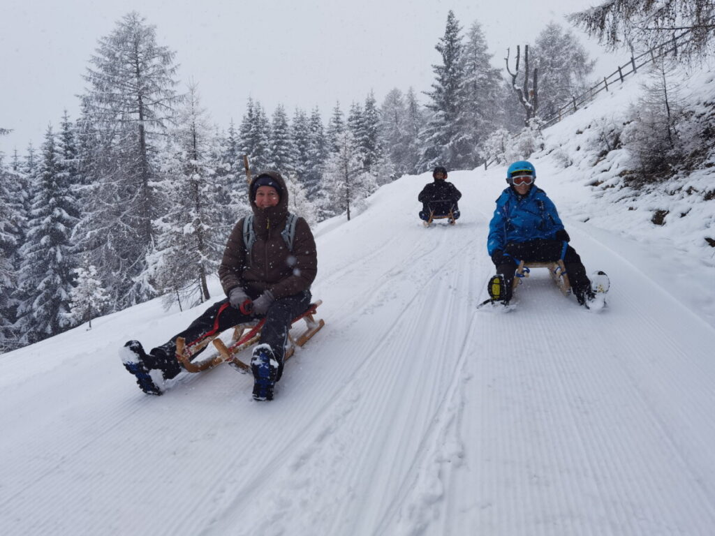 Vom JUFA Hotel Lungau sind wir zur Rodelbahn in Lessach - es war eine geniale kilometerlange Abfahrt