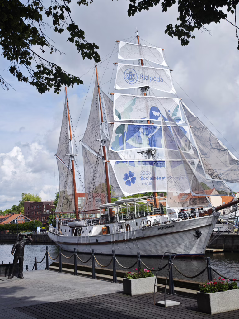 Das prachtvollste Schiff in Klaipeda - direkt in der Altstadt