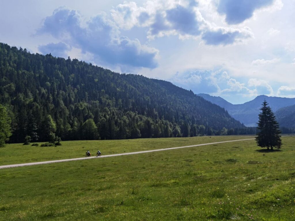 Vom Familienhotel Bayrischzell ins Kloo Ascher Tal - viel Landschaft mit Bergen ohne Steigungen