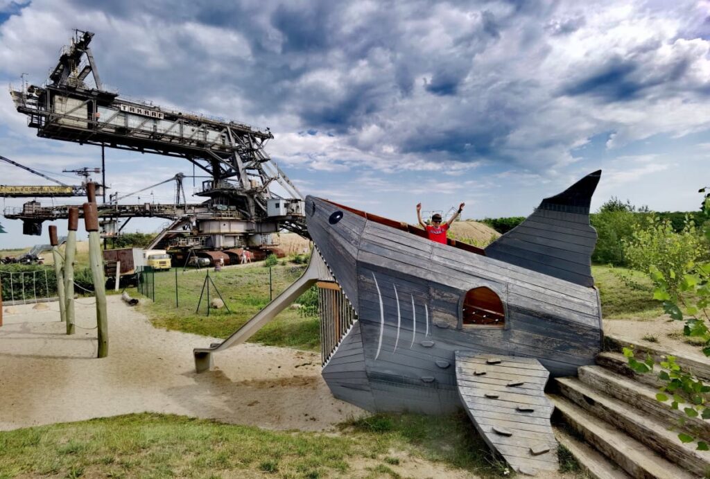 Leipzig Neuseenland mit Kindern - genialer Spielplatz im Bergbau Technik Park