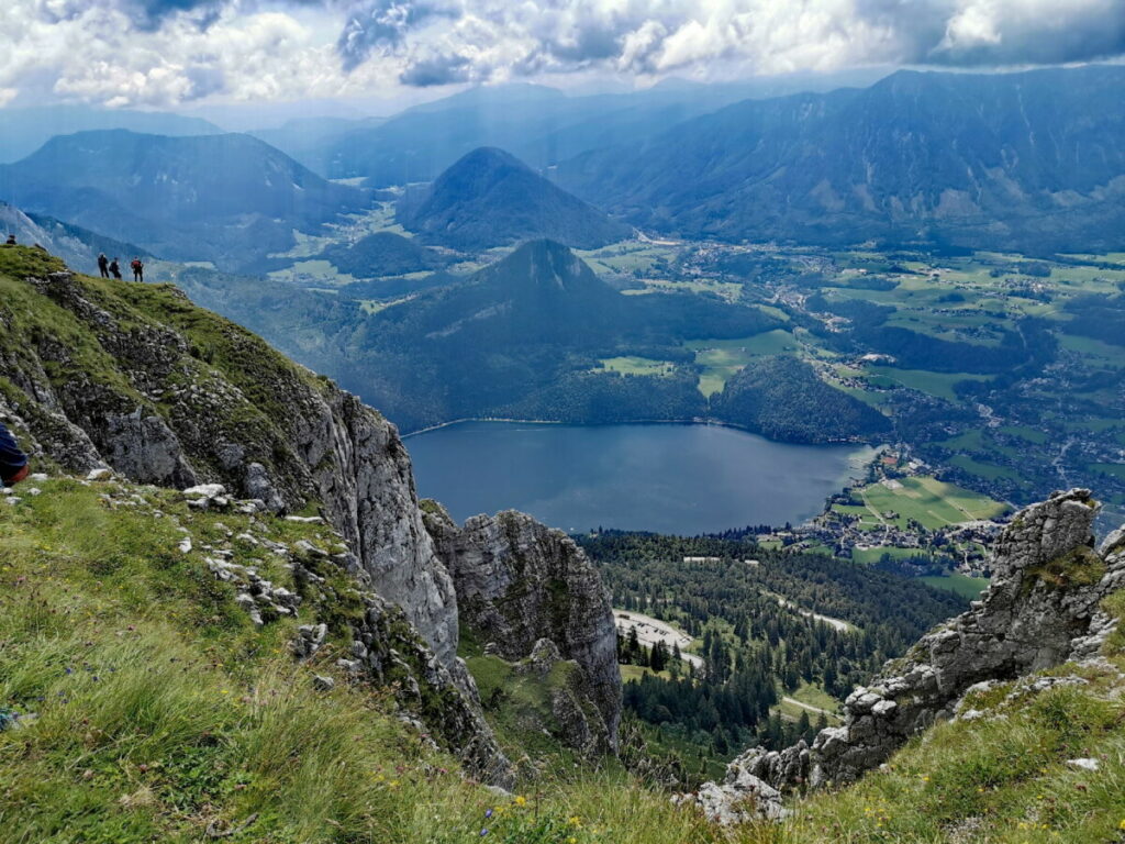 Das ist der Ausblick am Loser Gipfel auf den Altausseer See