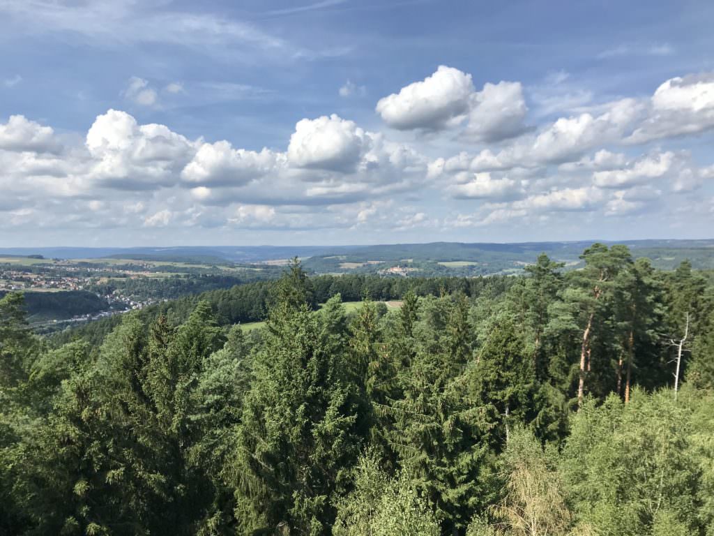 Das ist die Aussicht auf dem Lucas Cranach Turm