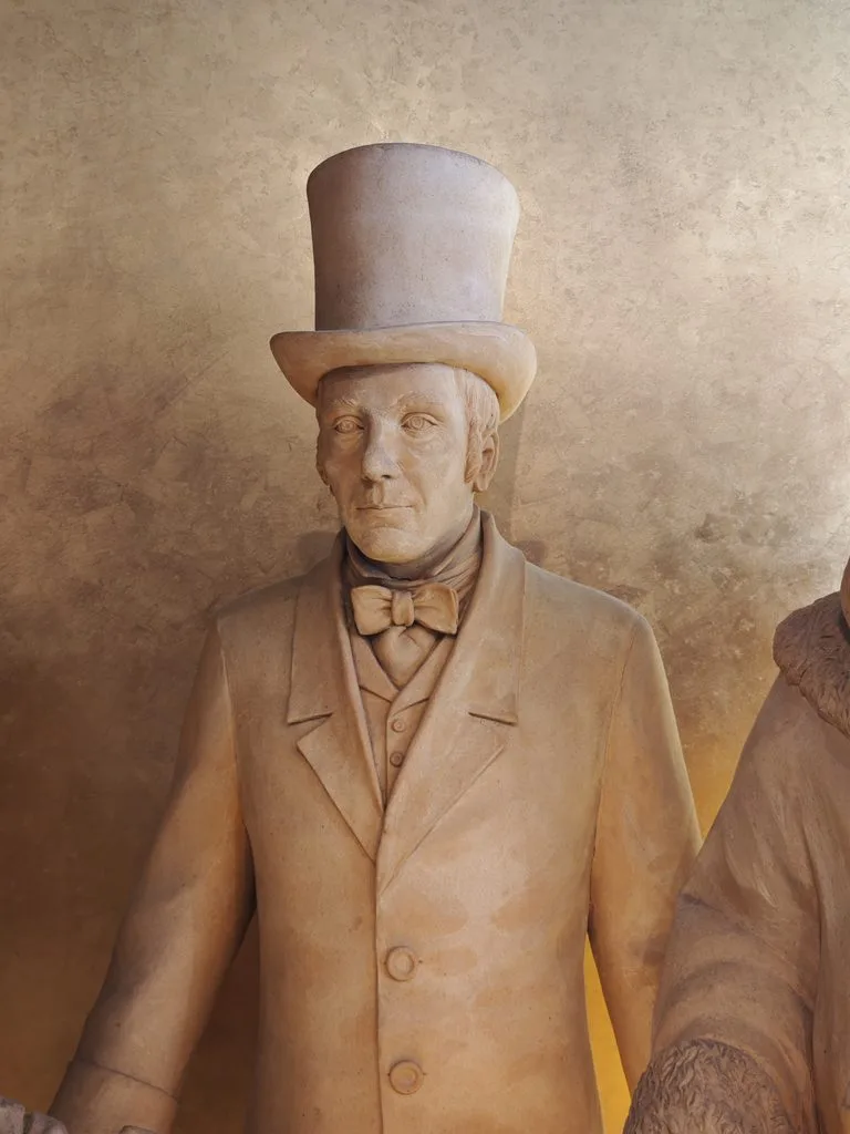 Der Gründer Johann Georg Niederegger ist in Marzipan verewigt