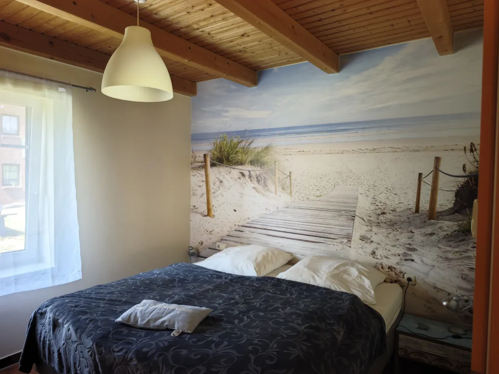 Unser Schlafzimmer mit Meerblick auf dem Ferienhof Miller an der Ostsee
