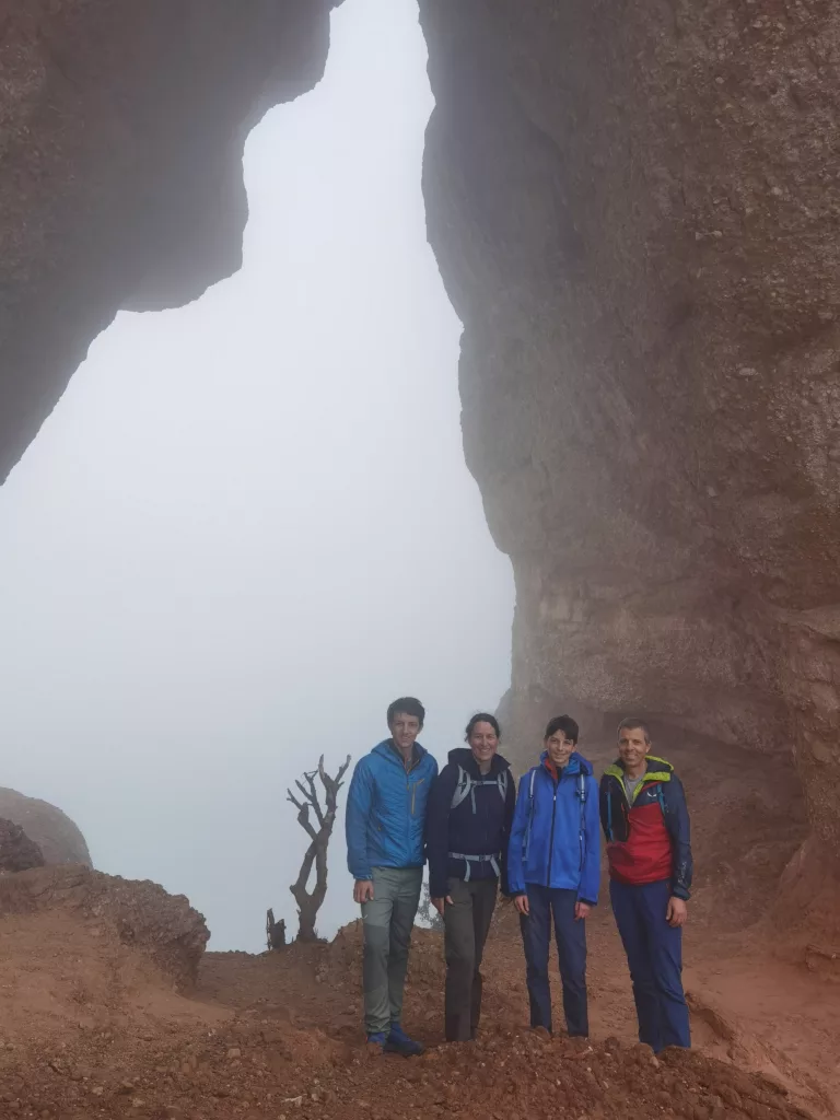 Am nächsten Tag waren in den Bergen von Montserrat wandern