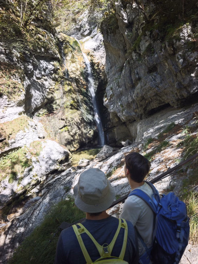 Am Talschluß liegt der Mostnica Wasserfall