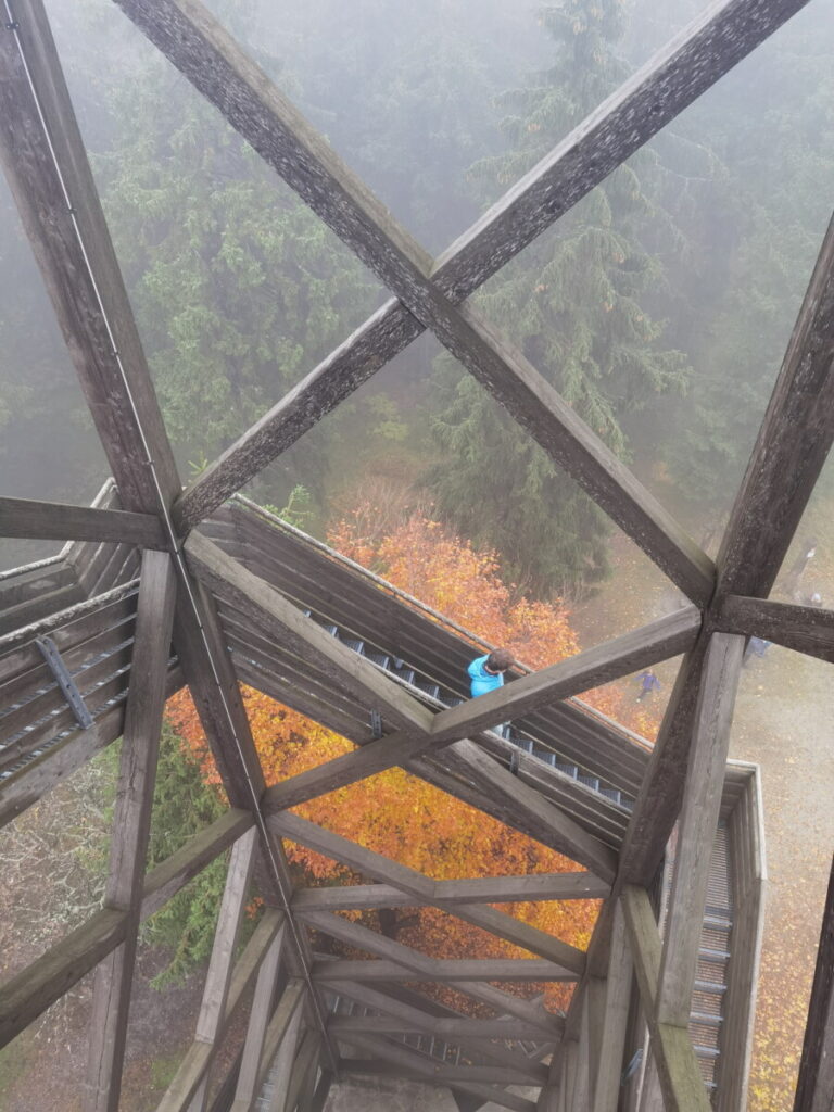 Aufstieg zum Oberpfalzturm: 150 Stufen sind es bis zur Aussichtsplattform