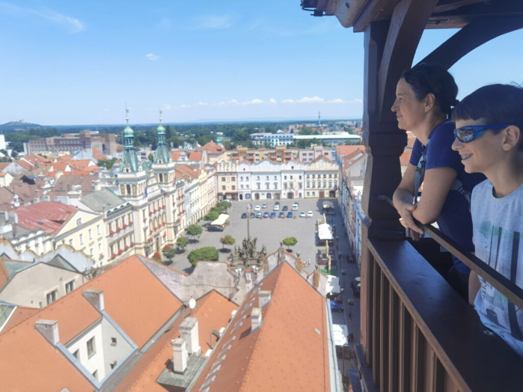 Vom Grünen Tor hatten wir einen genialen Ausblick auf die historische Altstadt von Pardubice in Ostböhmen