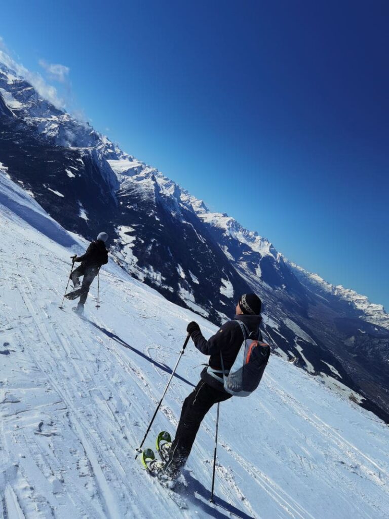 Patscherkofel Winter mit viel Spaß - zack zack geht es mit den Schneeschuhen wieder hinunter