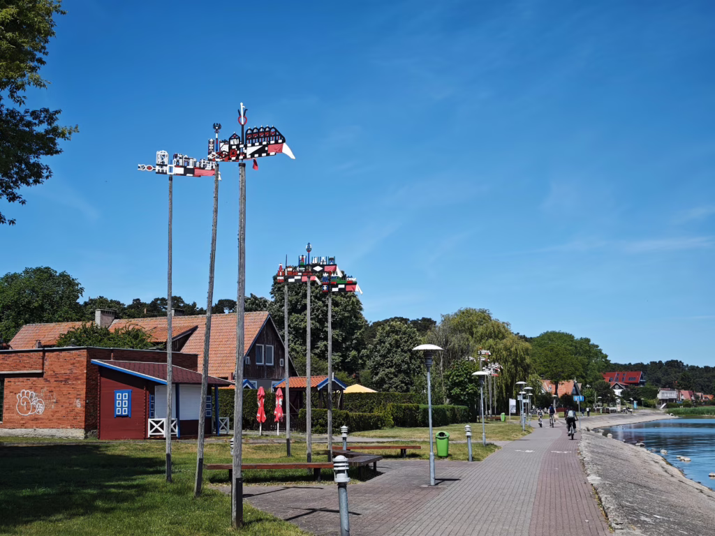 Von Nida auf dem Fahrradweg entlang am Kurischen Haff
