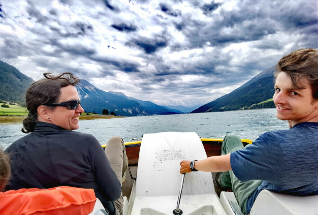 Reschensee Bootfahren