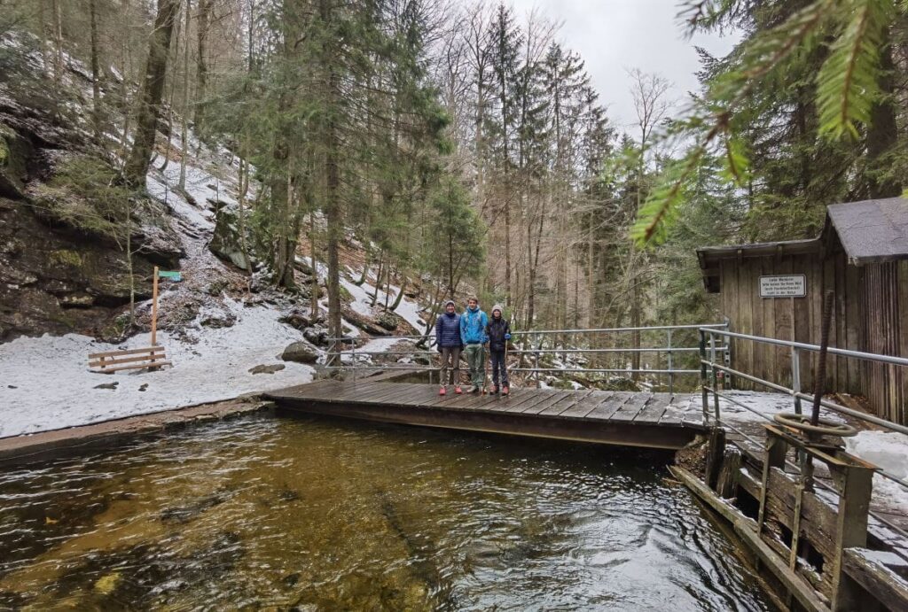 Die Rieslochfälle Wanderung ist toll für Kinder!