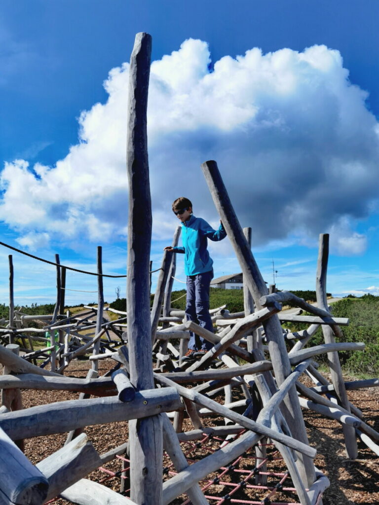 Das riesige Klettergerüst auf dem Rittner Horn war genial