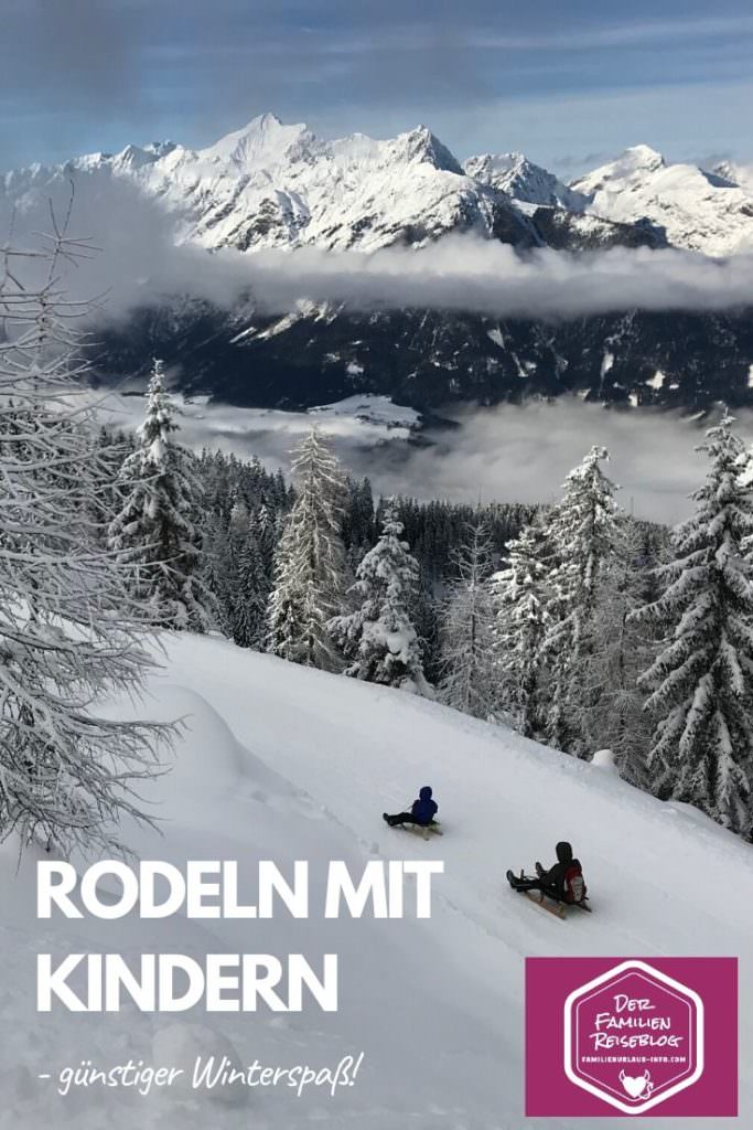 Rodeln mit Kindern - ein günstiger Winterspaß im Schnee