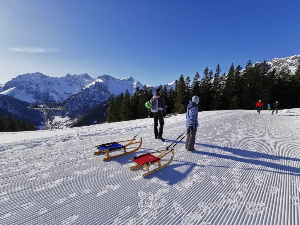 Rodelsafari Brandnertal - hier ist der Start am Burtschasattel